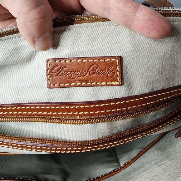 Dooney & Bourke Clemson Tigers Canvas Satchel Hand Bag  With Change Purse Black - Picture 5 of 12